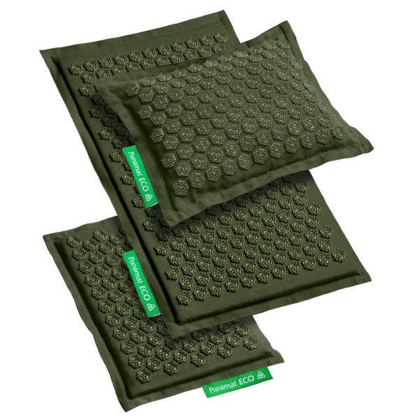 Pranamat ECO Set (Pranamat ECO + PranaPillow + Mini Mat) Military Green
