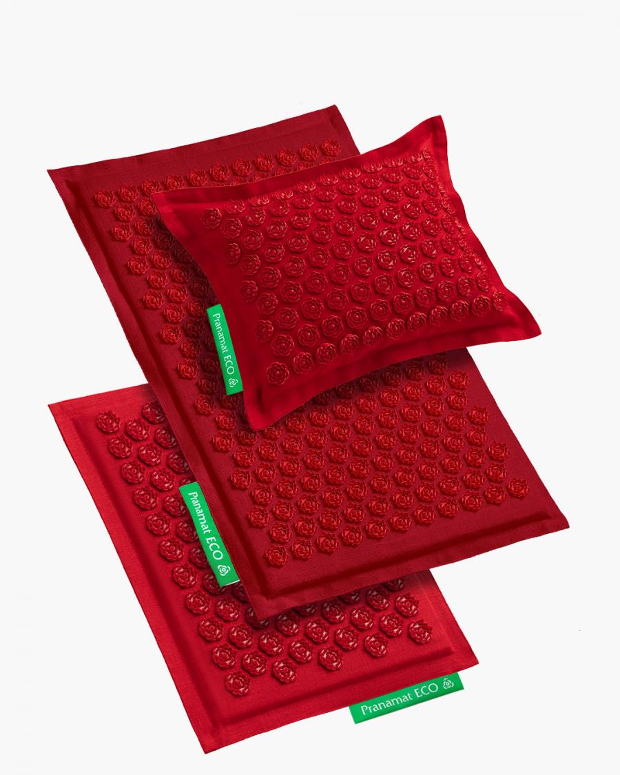 Pranamat + Pillow + Mini Dark Red